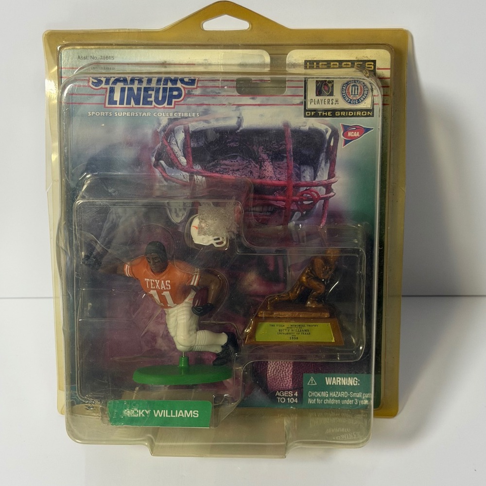 1999 Starting Lineup Ricky Williams Texas Longhorns Heisman Trophy Figure NCAA